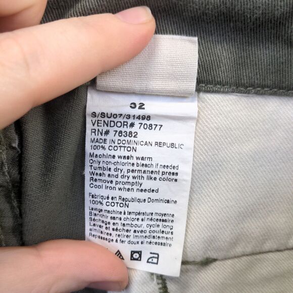 Timberland Stratham Issue Men's Cargo Shorts Green Size 32 100% Cotton Pockets - Picture 11 of 11